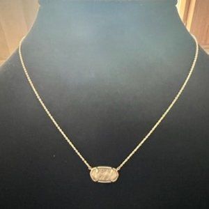 Kendra Scott Elisa Gray Labradorite Silver Pendant Necklace